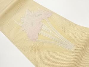 絽草花模様織出し名古屋帯